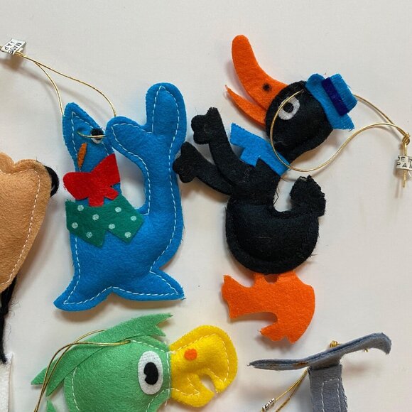 Felt Brooches or Christmas Ornaments LOT Made in Japan Cute Animals - Picture 5 of 7
